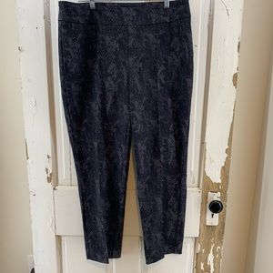 Thin Her Black Grey Print Pants